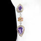 Amethyst sapphire diamond cut earrings