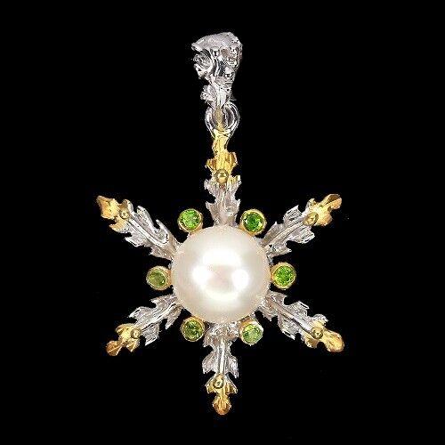 Pearl Russian Diopside Pendant