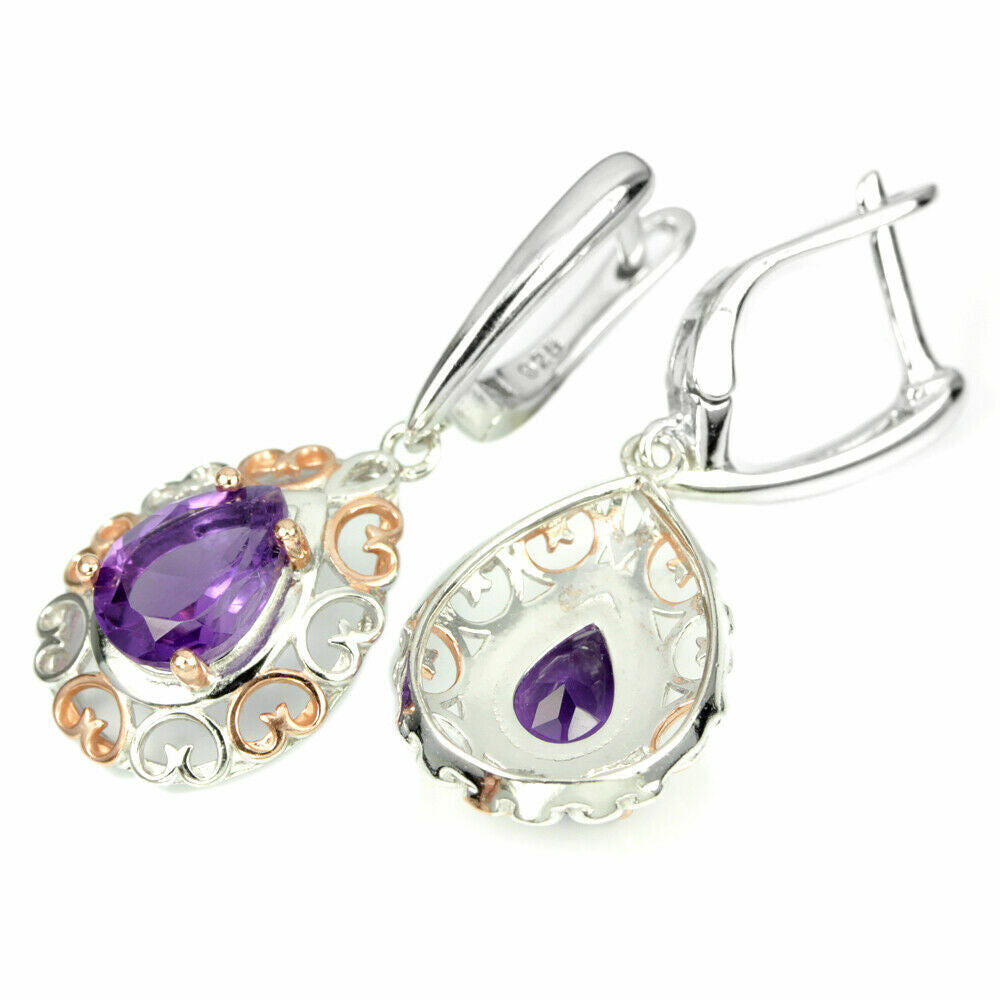 boucles d'oreilles améthyste