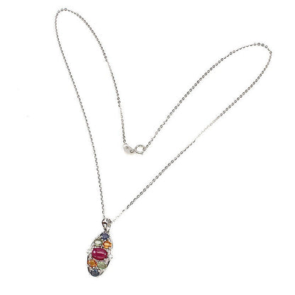 Collier Pendentif Rubis Saphir