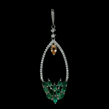 Emerald Sapphire Pendant