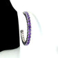 Amethyst hoop earrings