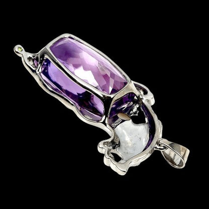 Amethyst Chromdiopsid Löwe Anhänger Silber - INARA