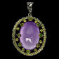 Amethyst Chromediopsid Saphir Anhänger Silber - INARA