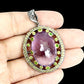 Amethyst Chromediopsid Saphir Anhänger Silber - INARA