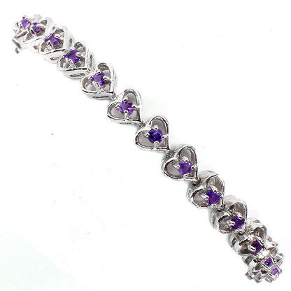 Amethyst Herz Armband Silber - INARA