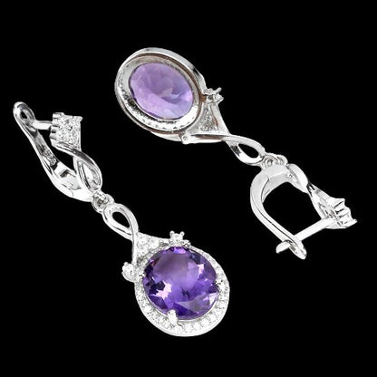 Amethyst Ohrringe Silber - INARA