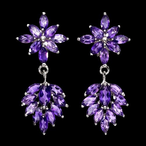 Amethyst Ohrringe Silber - INARA