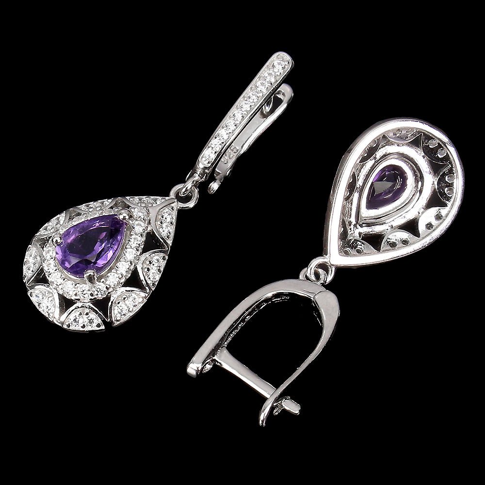 Amethyst Ohrringe Silber - INARA