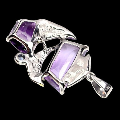 Amethyst Saphir Anhänger Silber - INARA