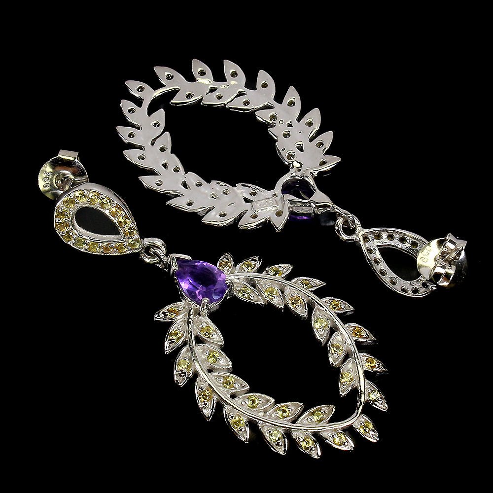 Amethyst Saphir Ohrringe Silber - INARA