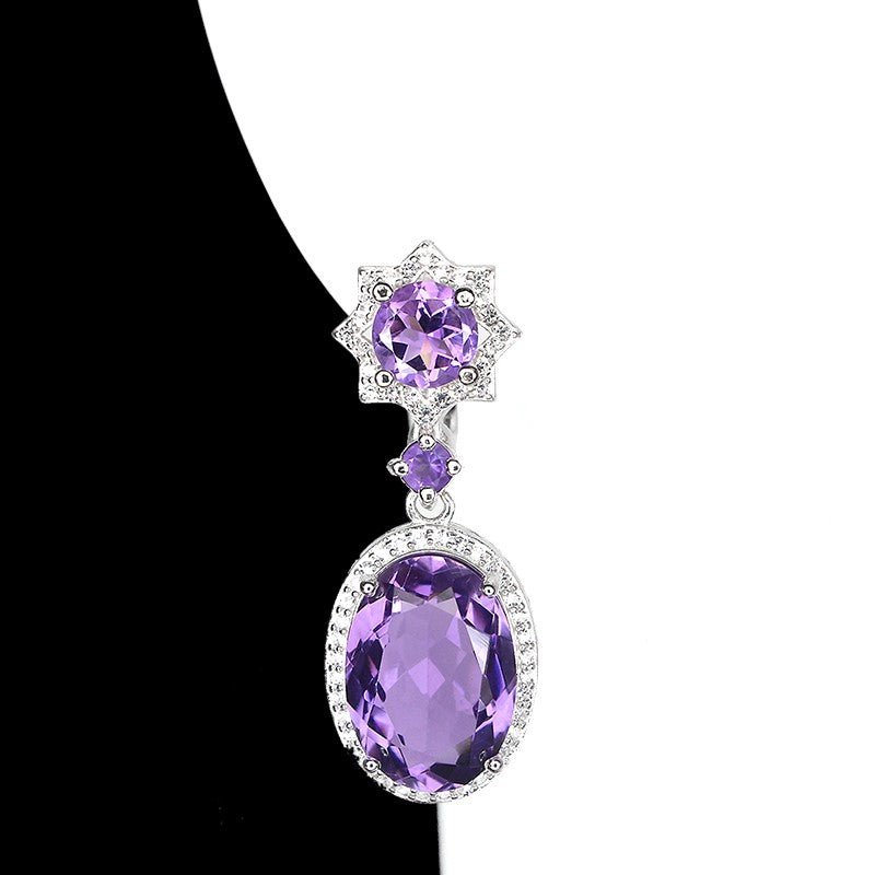 Amethyst Weißtopas Ohrringe Silber - INARA