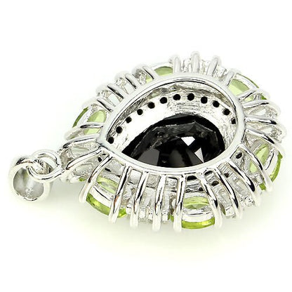 Anhänger Peridot Spinell Weißtopas 925 Silber 585 Weißgold vergoldet Silber - INARA