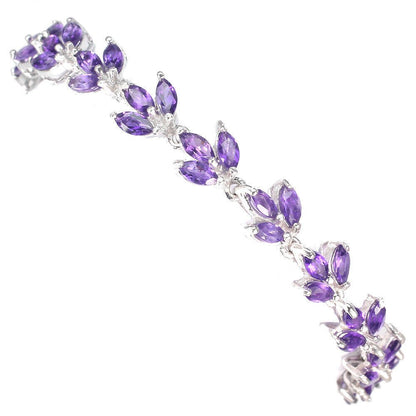 Armband Amethyst 925 Silber 585 Weißgold vergoldet Silber - INARA