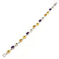 Armband Amethyst Citrin Chromdiopsid 925 Silber 585 bicolor vergoldet Silber - INARA