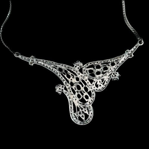 Chromdiopsid Collier Silber - INARA