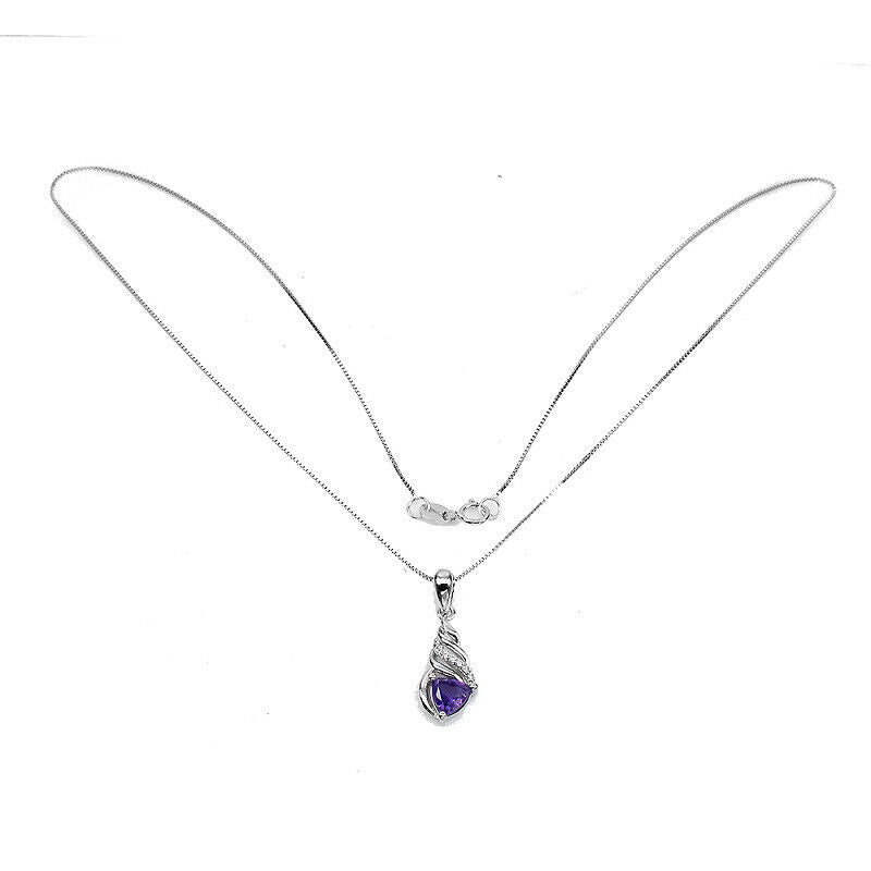 Halskette Silber mit Amethyst Anhänger - INARA