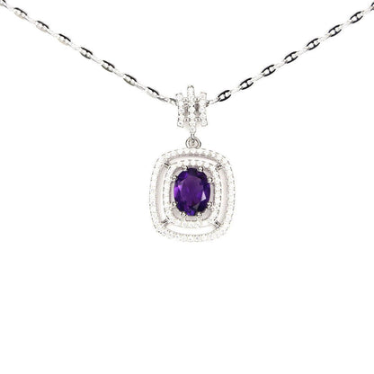 Halskette mit Anhänger Amethyst Silber - INARA