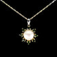 Halskette mit Anhänger Chromdiopsid Perle 925 Silber 585 tricolor vergoldet Silber - INARA