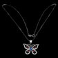 Kyanit Rhodolit Schmetterling Anhänger mit Halskette Silber - INARA