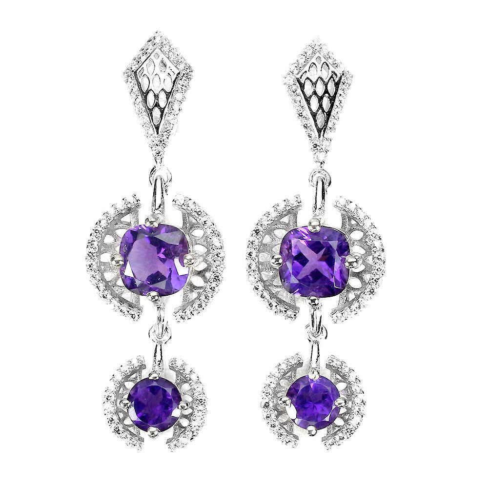 Amethyst Ohrringe Silber - INARA