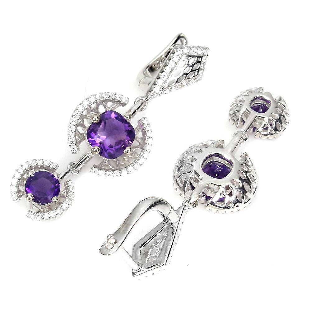 Amethyst Ohrringe Silber - INARA