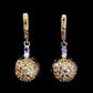 Ohrringe Saphir Amethyst 925 Silber 585 Weißgold vergoldet Silber - INARA