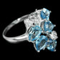 Ring Blautopas Swiss Blue 925 Silber 585 Weißgold vergoldet Gr. 55 Silber - INARA