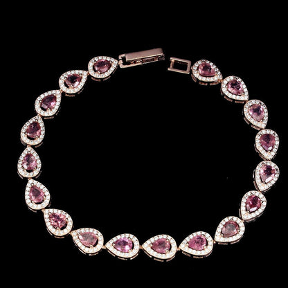 Rosa Turmalin Armband Silber - INARA