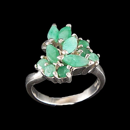 Smaragd Ring Gr. 57 Silber - INARA