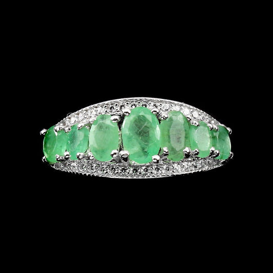 Smaragd Ring Gr. 59 Silber - INARA