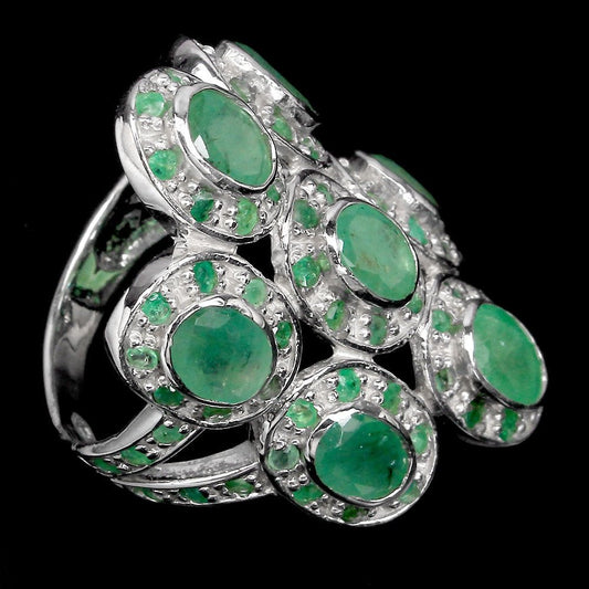 Smaragd Ring Gr. 59 Silber - INARA