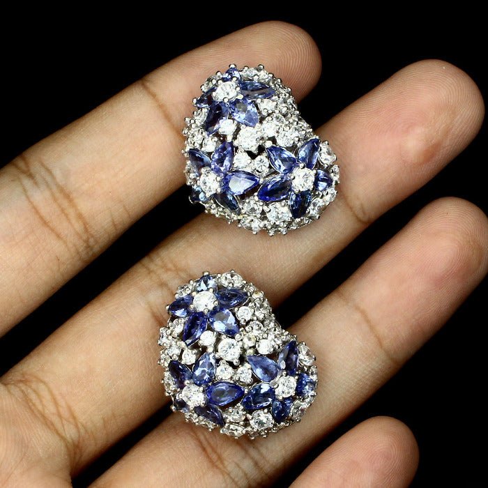 Tanzanite heart clearance earrings