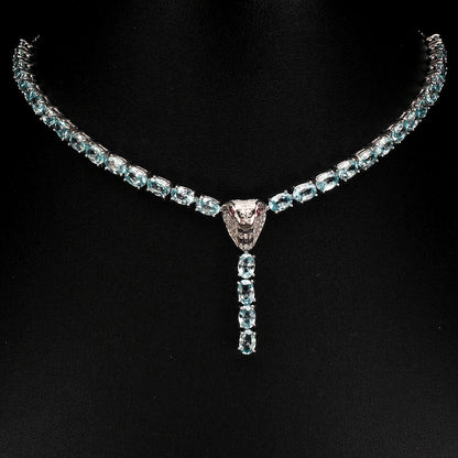 Zirkon Kobra Collier Silber - INARA